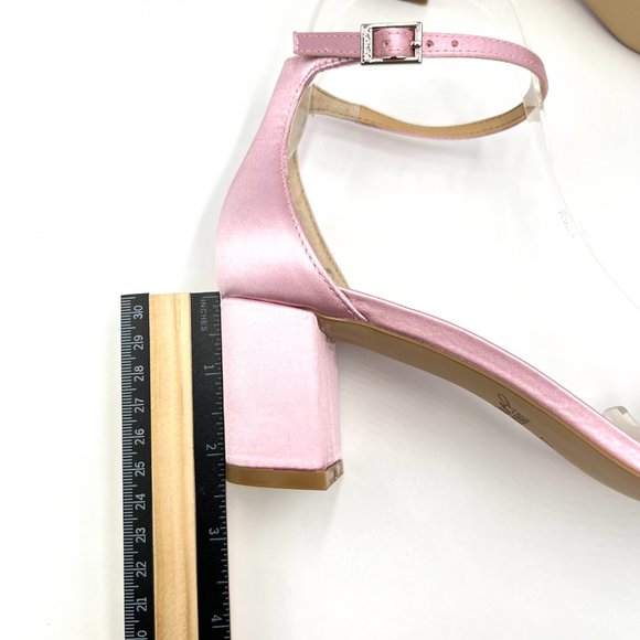 Jewel Badgley Mischka‎ Womens Reese Pink Satin Dress Sandals Heels Shoes 7M - Picture 12 of 13